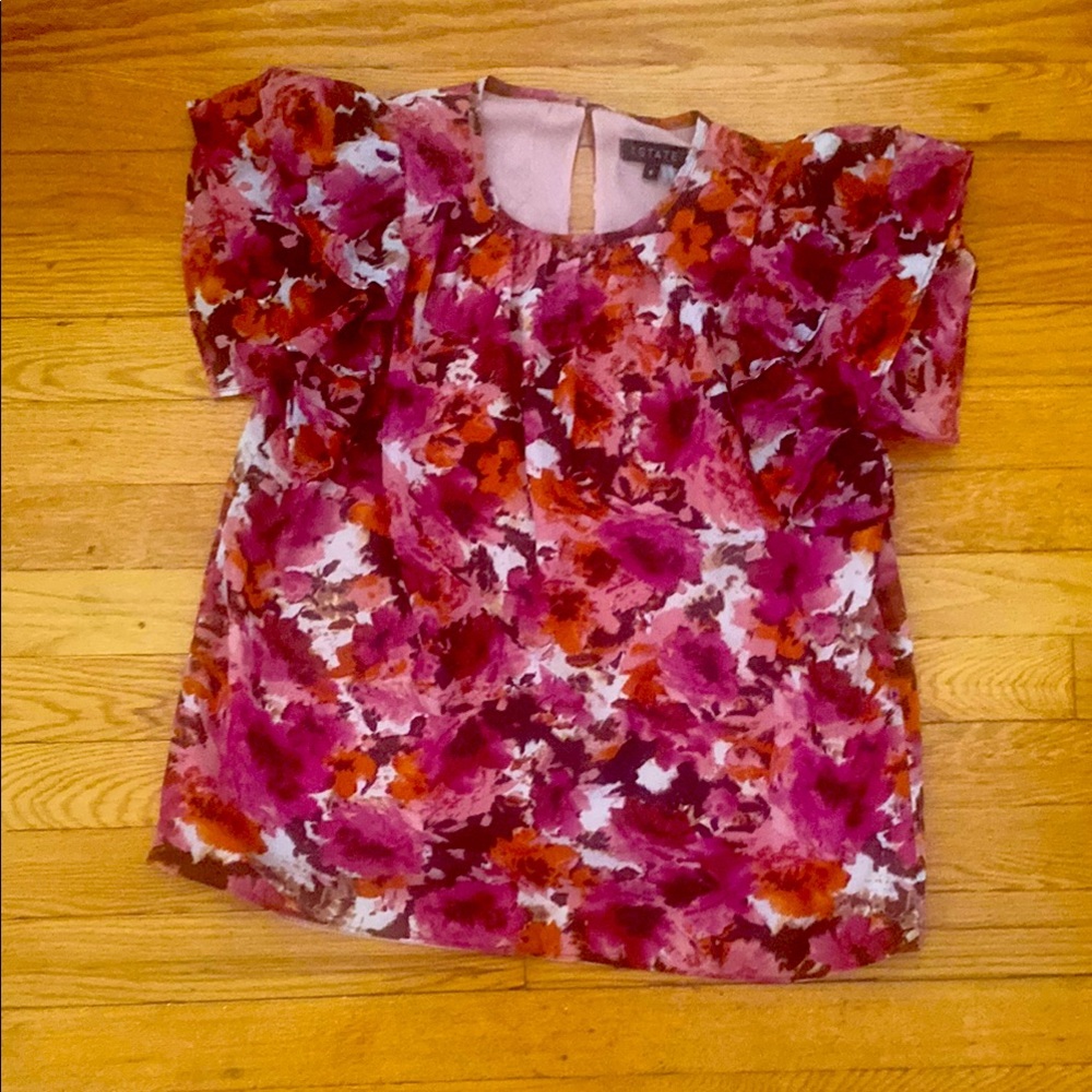 Floral Short Sleeve Blouse
